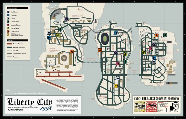 GTA 3 Map, Locations Guide & Liberty City Stories Differences