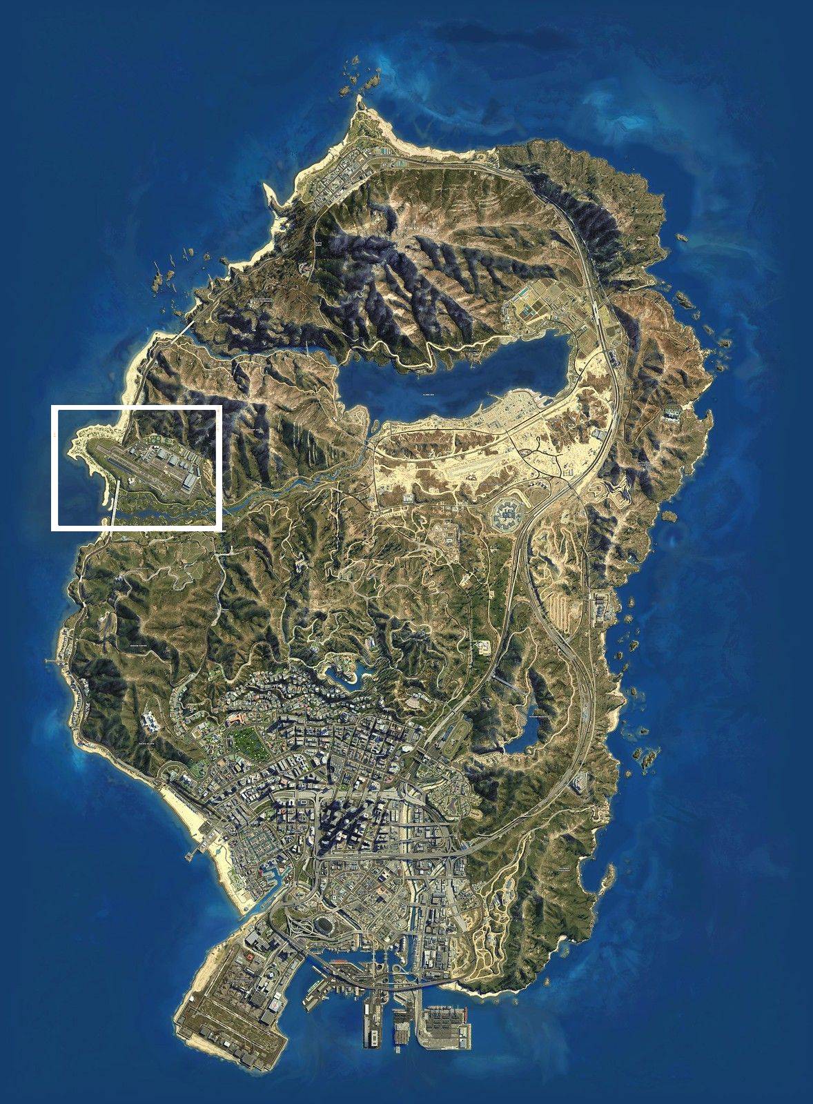 gta 5 airport location on map