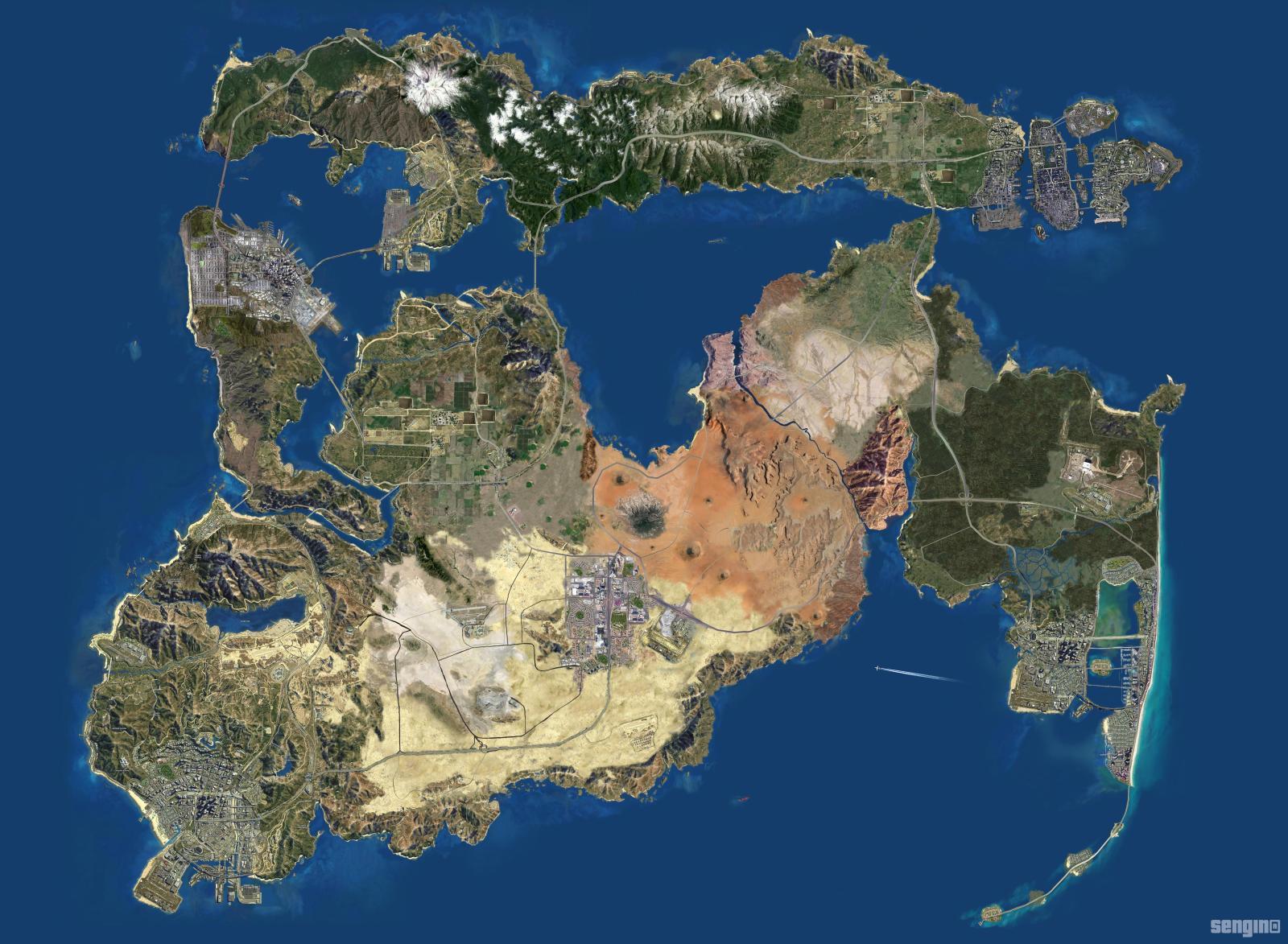 GTA 6 Unofficial Fan-made Map - All Locations in one GTA