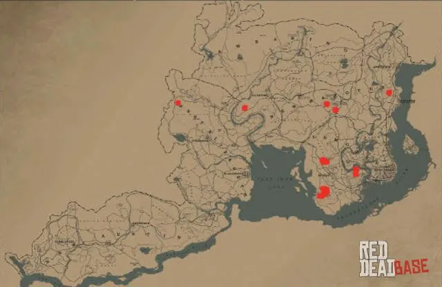 Devon Ox - Map Location in RDR2