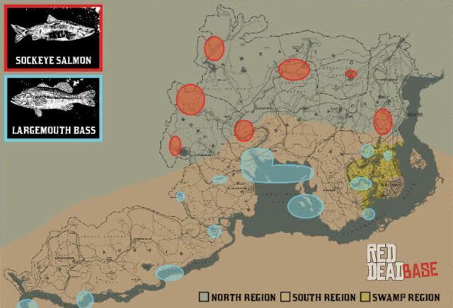 Sockeye Salmon RDR2 Animals Map Location Where To Find   Sockeye Salmon 