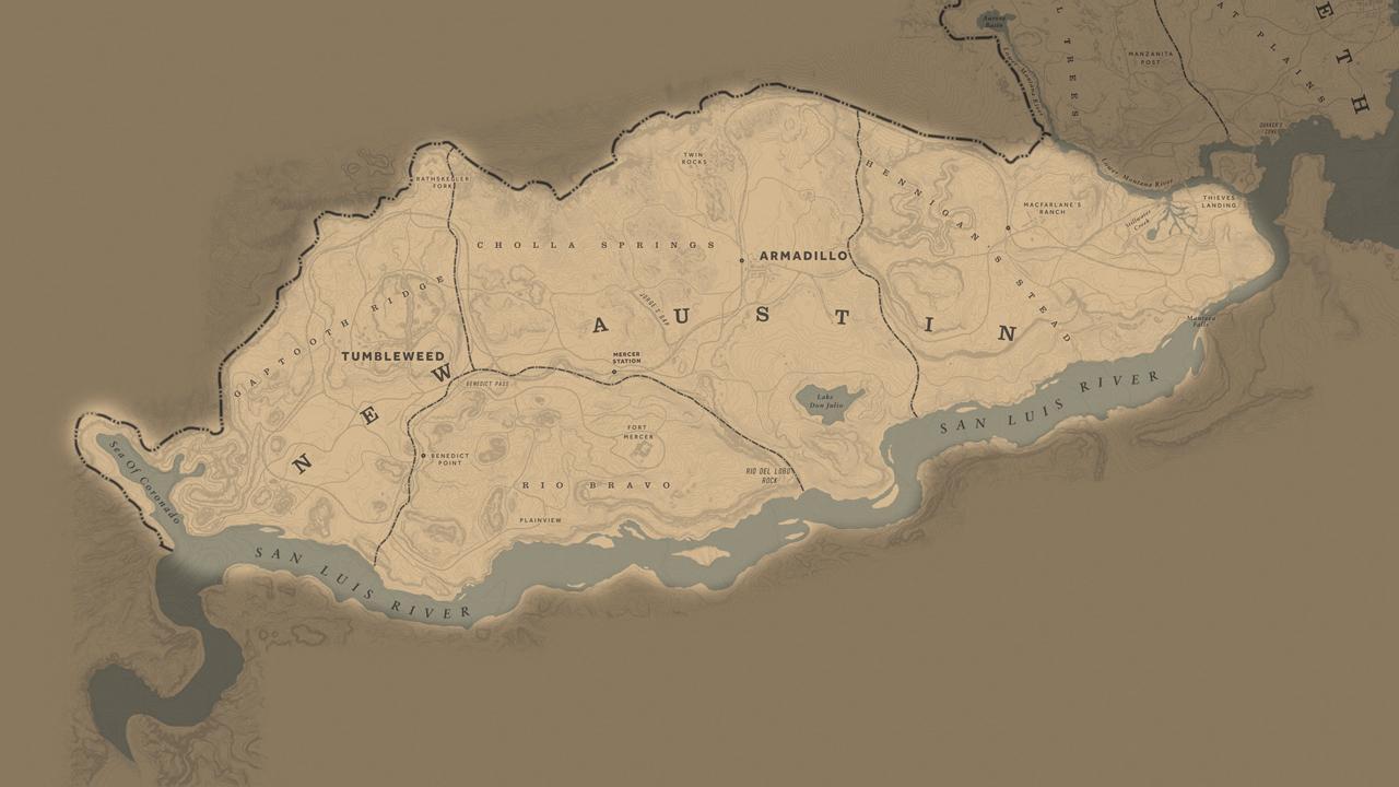 Dead Map: Full RDR2 World Map in HD | Red Dead Redemption 2 Locations & Map